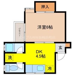 西浦上駅 徒歩26分 2階の物件間取画像